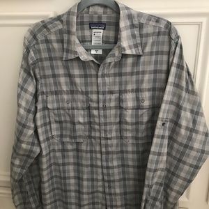 Patagonia Men’s El Ray Shirt size M comfortable Poly Blend UPF 40 rating
